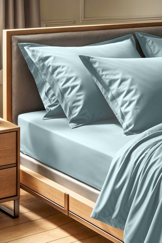 Drap-housse en coton renforcé 57 fils/cm² Tonne Mavie - Bleu