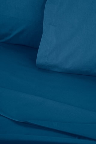 Drap-housse en coton renforcé 57 fils/cm² Tonne Marie - Bleu pétrole