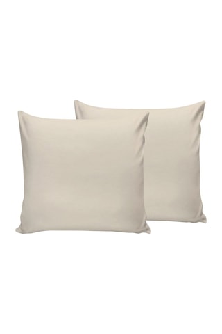 2 taies d'oreiller en coton - 117 g/cm² - Crème