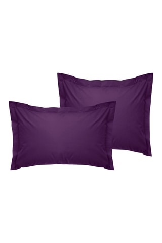2 taies d'oreiller en coton renforcé 155 fils/cm² Tonne Viole - Violet foncé