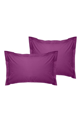 2 taies d'oreiller en coton renforcé 155 fils/cm² Tonne Viole - Violet
