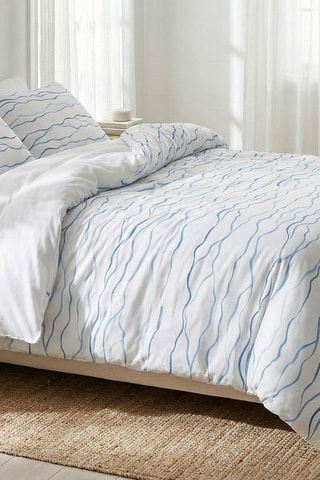 Parure de couette en coton - 57 fils/cm² - Blanc