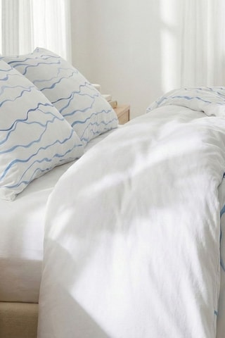 Parure de couette en coton - 57 fils/cm² - Blanc