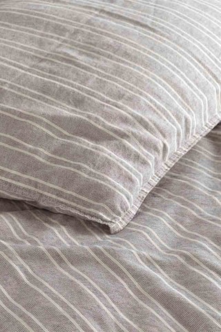 Parure de couette en coton 50 fils/cm² - Gris et beige