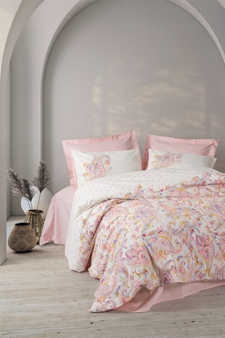 Parure de couette en coton 57 fils/cm² Muna - Rose