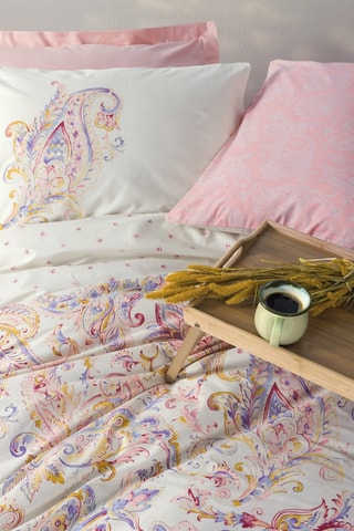 Parure de couette en coton 57 fils/cm² Muna - Rose