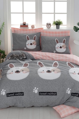 Parure de couette Gris et marron