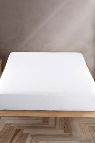 Drap-housse en coton - Blanc