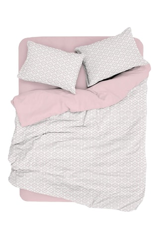Parure de couette en coton Best - 57 fils/cm² - Rose