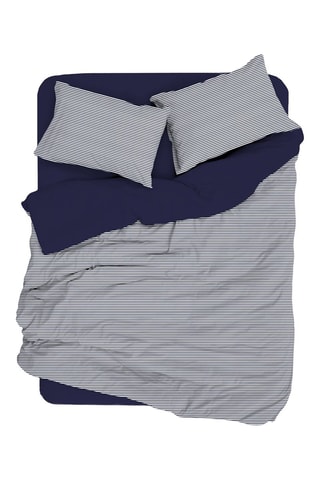 Parure de couette en coton Nifty - 57 fils/cm² - Bleu