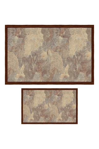 2 tapis de bain - Bordeaux - 50 x 60/60 x 100 cm