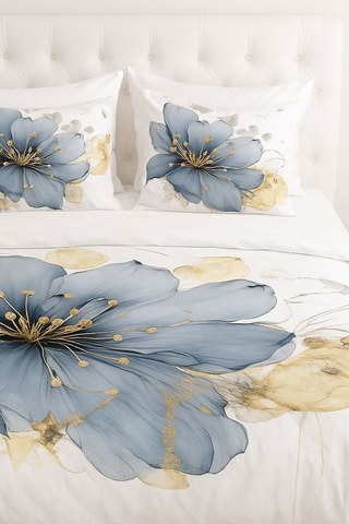 Parure de couette en coton 57 fils/cm² - Blanc