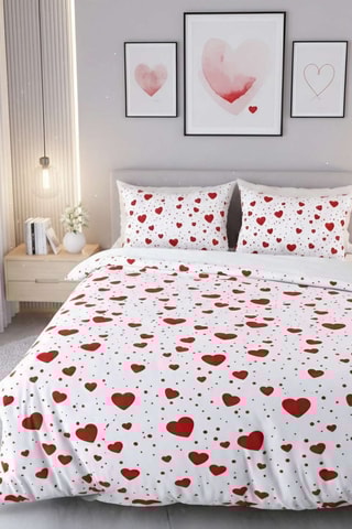 Parure de couette en coton 57 fils/cm² - Blanc