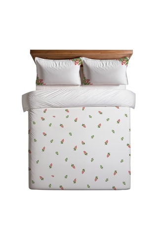 Parure de couette en coton 57 fils/cm² - Blanc