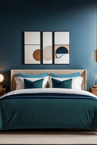 Housse de couette en coton renforcé 57 fils/cm² Tonne Mavie - Vert foncé