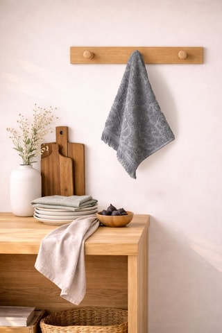 6 serviettes invité - Anthracite - 30 x 50 cm