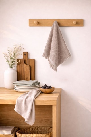 6 serviettes invité - Taupe - 30 x 50 cm