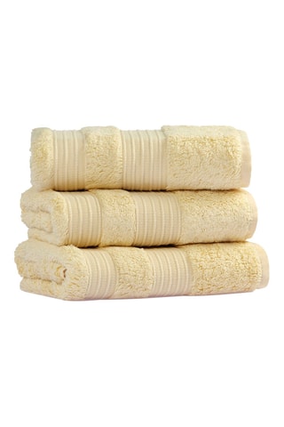 Serviette invité en bambou - Jaune - 30 x 50 cm