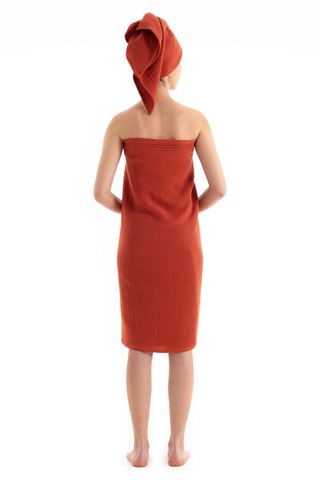 2 draps de bain - Rouge - 100 x 160 cm et 50 x 100 cm