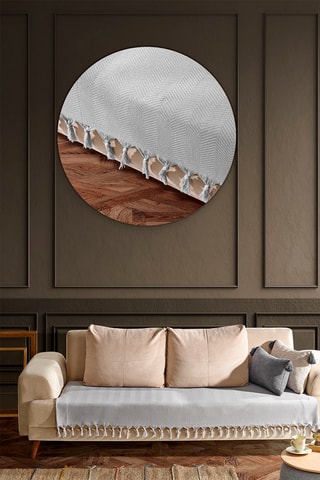 Jeté de canapé - Gris - 115 x 200 cm