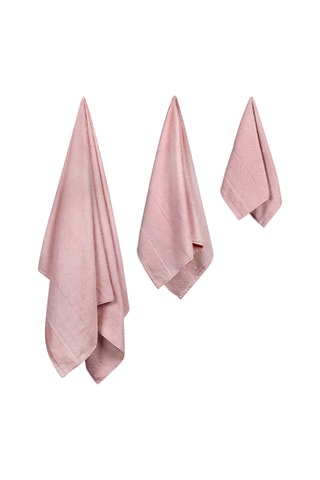 3 serviettes de bain - Rose