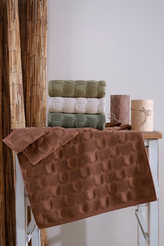 Serviette de toilette - Marron - 50 x 90 cm