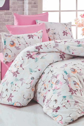 Parure de couette en coton 55 fils/cm² - Blanc cassé