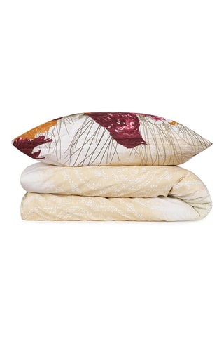 Parure de couette en coton 55 fils/cm² - Marron