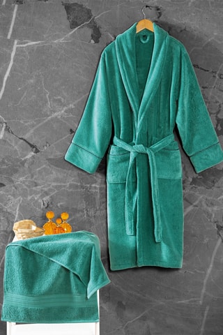 Peignoir et serviette - vert