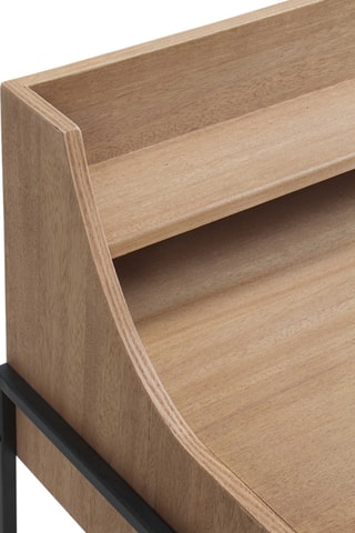 Secretária em madeira de freixo - Natural e preto