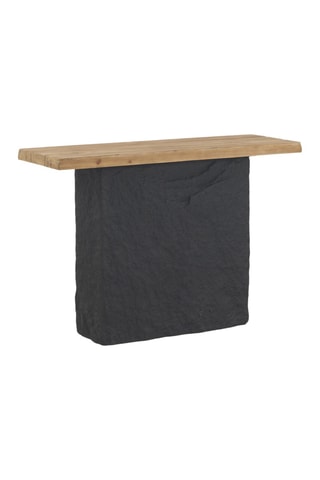 Console en bois - Naturel et noir