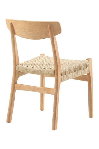 4 cadeiras em madeira de seringueira maciça - 46 x 77 x 50 cm