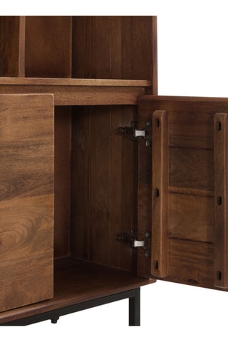 Biblioteca em madeira - Natural e preto