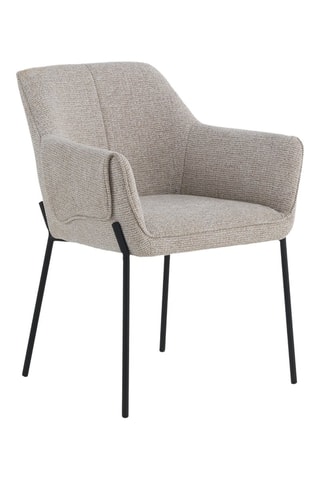 4 cadeirões - Bege - Tecido chenille