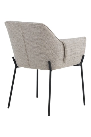 4 cadeirões - Bege - Tecido chenille