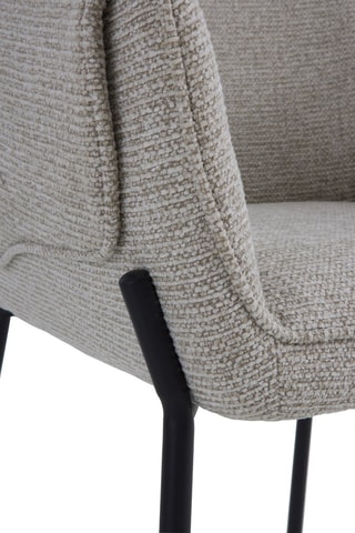 4 cadeirões - Bege - Tecido chenille