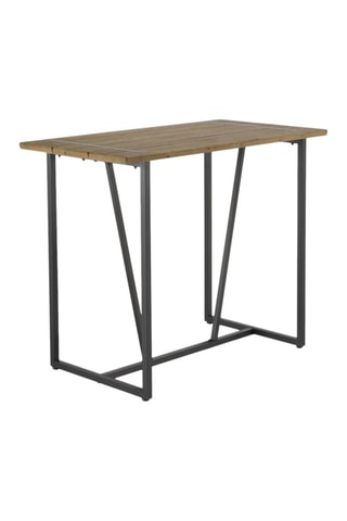 Mesa de bar de madeira - Natural e preto