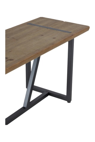 Mesa de bar de madeira - Natural e preto