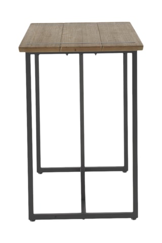 Mesa de bar de madeira - Natural e preto