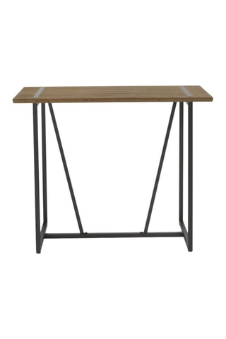 Mesa de bar de madeira - Natural e preto