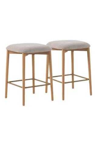 2 bancos de bar em carvalho - 44 x 65 x 44 cm