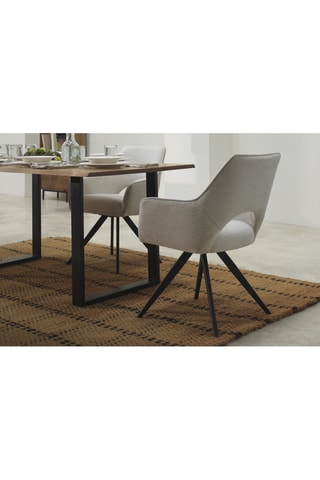 4 cadeirões giratórios - Bege