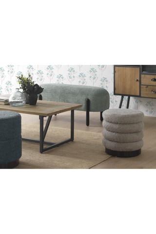 Pufe - Azul - Tecido shearling