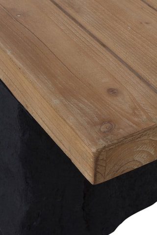Banc en bois de sapin - Naturel et noir