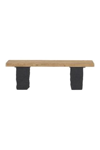 Banc en bois de sapin - Naturel et noir