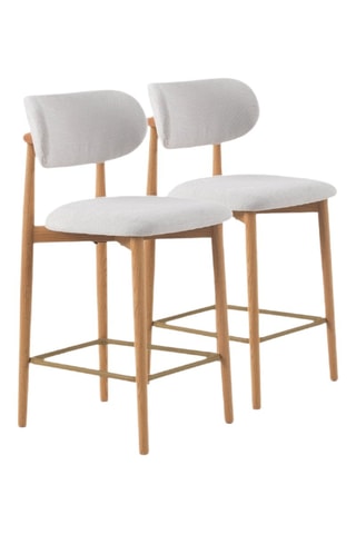 2 bancos de bar em carvalho - 46 x 94 x 53 cm