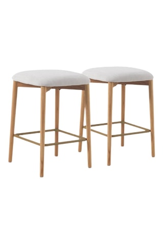 2 bancos de bar em carvalho - 44 x 65 x 44 cm