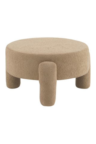 Pufe - Bege - Tecido bouclette