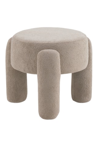 Pufe - Bege - Tecido bouclette