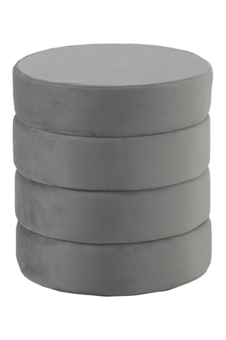 Pufe - Cinzento - Veludo